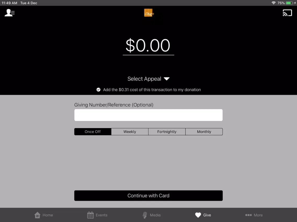 The Cage Youth Foundation iPad  Screenshots