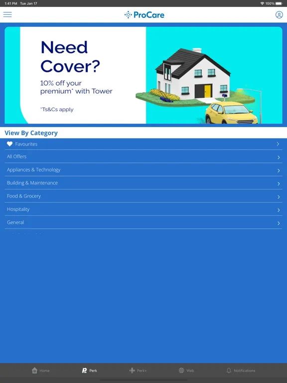 Capturas de tela do ProCare NZ iPad 