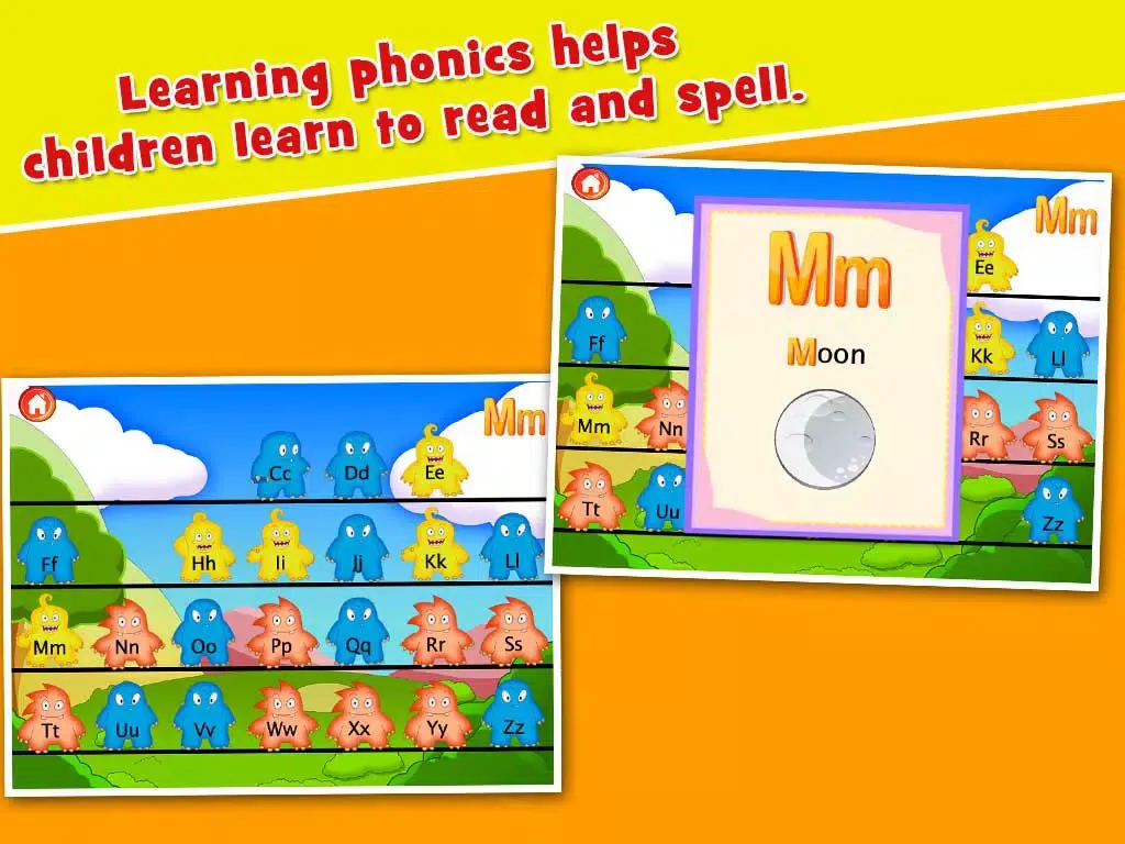 Screenshot di Alphabet Monsters Learning Games for Kids iPad 