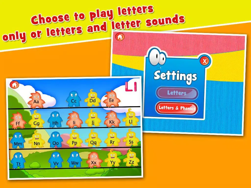 Screenshot di Alphabet Monsters Learning Games for Kids iPad 