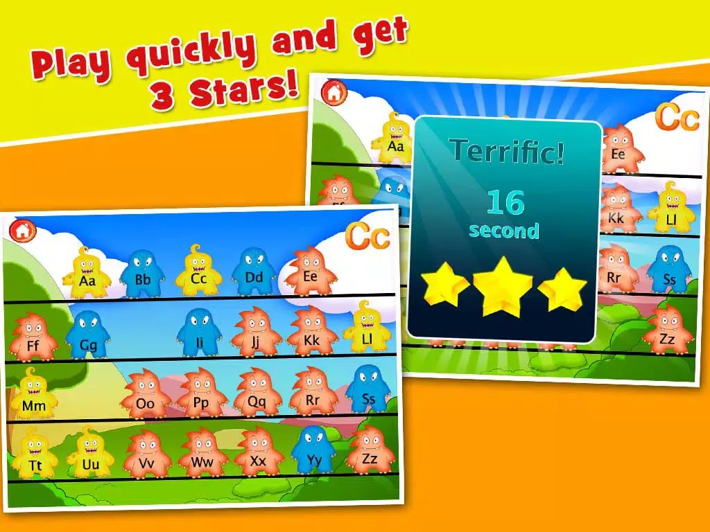 Screenshot di Alphabet Monsters Learning Games for Kids iPad 