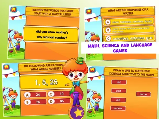 Capturas de pantalla de Circus Fourth Grade Games iPad 