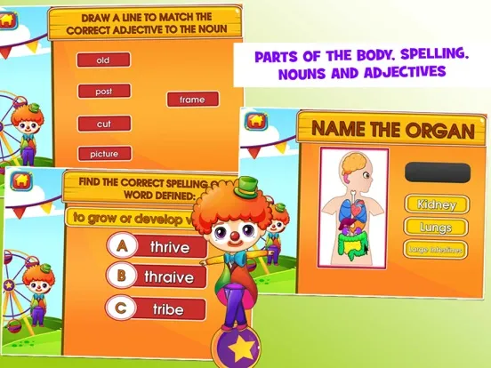 Capturas de pantalla de Circus Fourth Grade Games iPad 