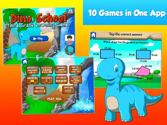 Capturas de pantalla de Dino Third Grade School Games iPad 