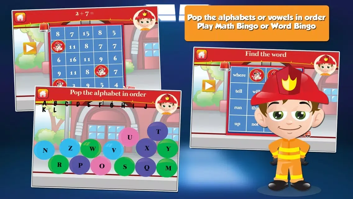 تصاویر Fire Fighter Kid Goes to School: First Grade Learning Games