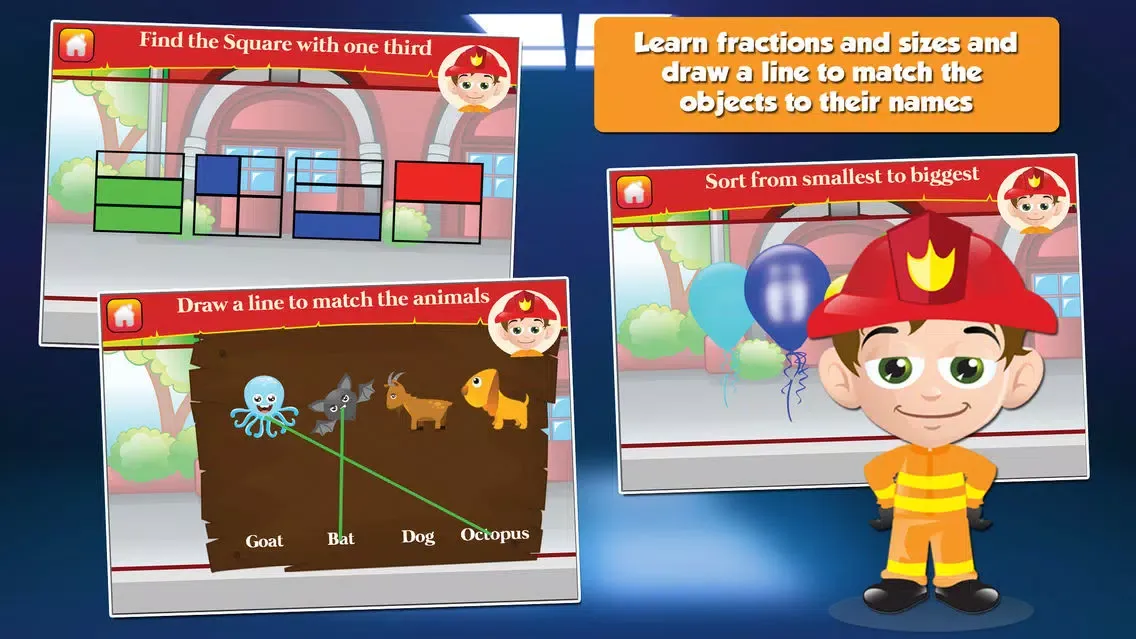 تصاویر Fire Fighter Kid Goes to School: First Grade Learning Games