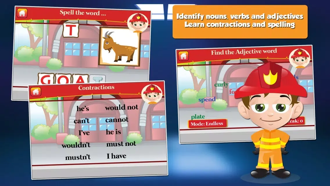 تصاویر Fire Fighter Kid Goes to School: First Grade Learning Games