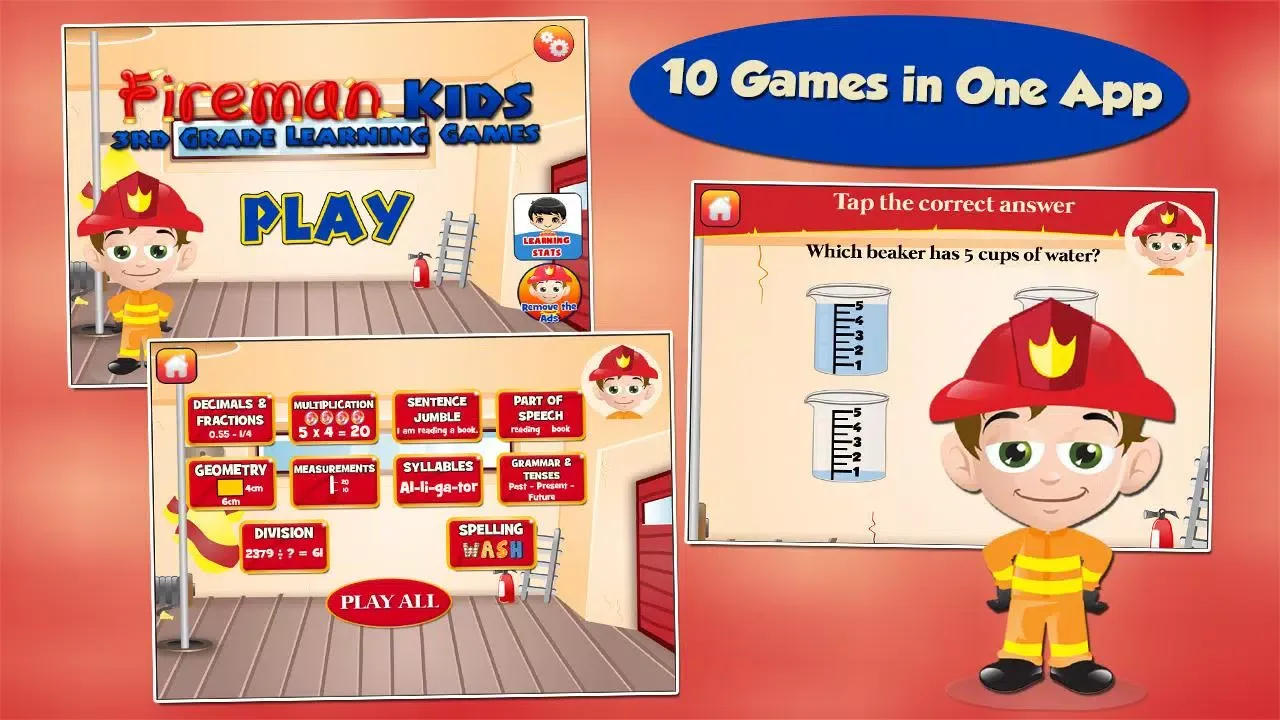 Fireman Kids 3rd Grade Games Screenshots