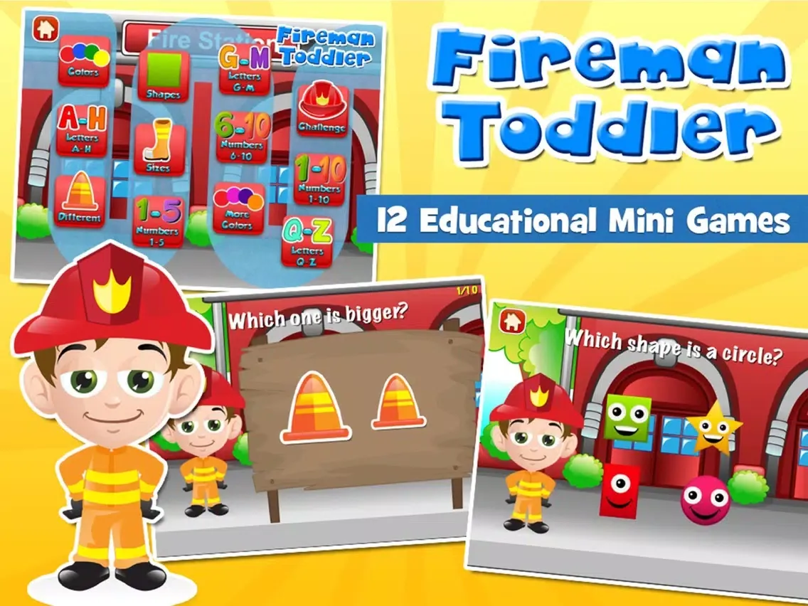 Fireman Toddler School for Kids iPad  Ekran Görüntüleri
