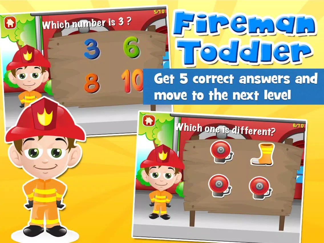 Fireman Toddler School for Kids iPad  Ekran Görüntüleri