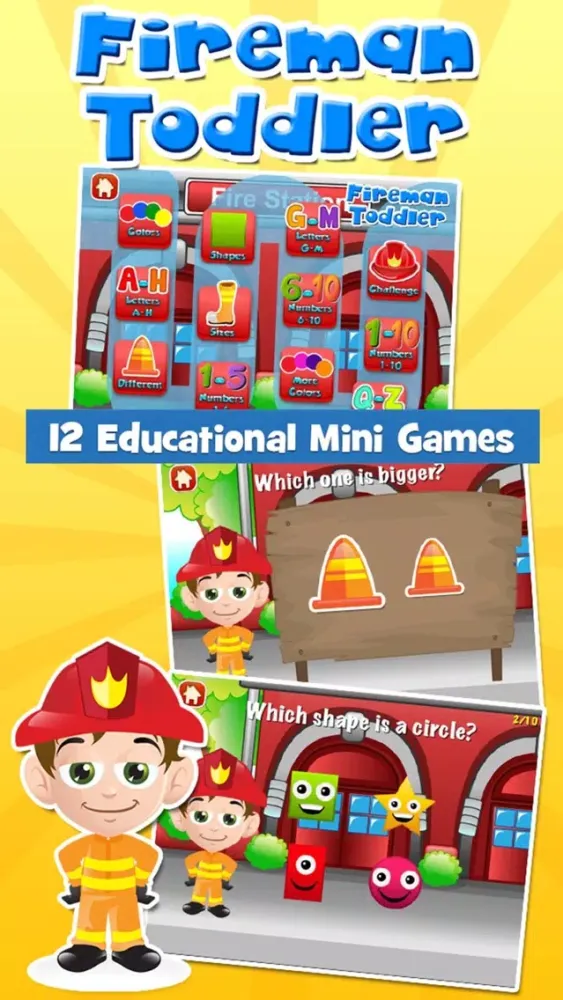 Fireman Toddler School for Kids Ekran Görüntüleri