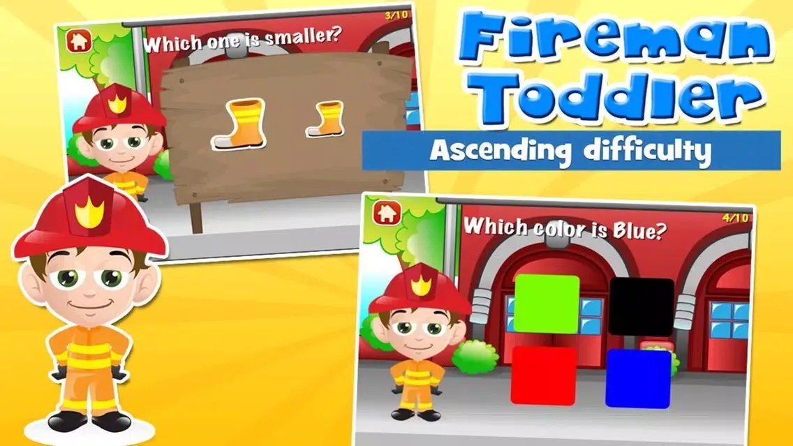 Fireman Toddler School for Kids Ekran Görüntüleri