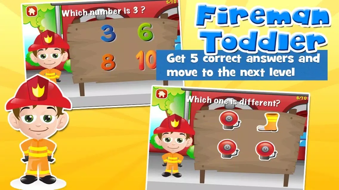 Fireman Toddler School for Kids Ekran Görüntüleri
