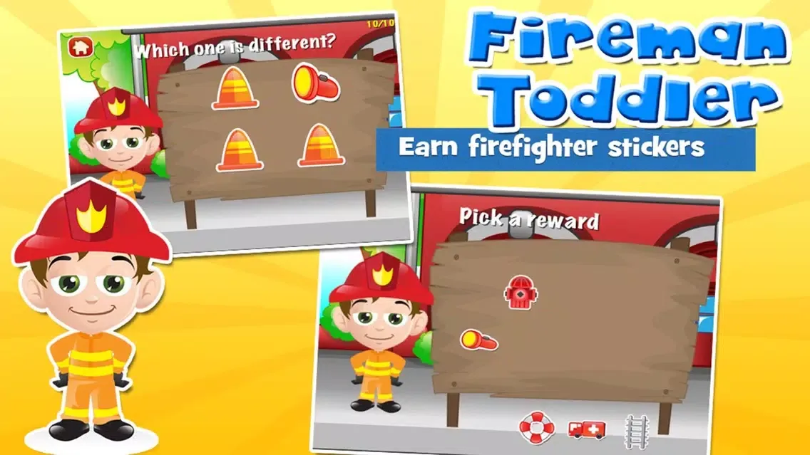 Fireman Toddler School for Kids Ekran Görüntüleri