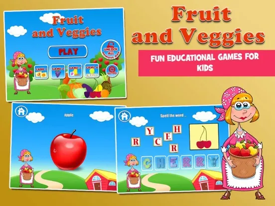 Fruits and Vegetables For You iPad  Screenshots