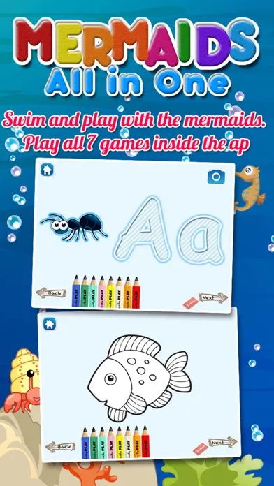 Tangkapan skrin Mermaid Princess Coloring Book for Kids