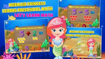 Capturas de pantalla de Mermaid Princess Math for Kids