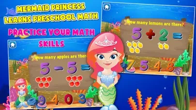 Capturas de pantalla de Mermaid Princess Math for Kids