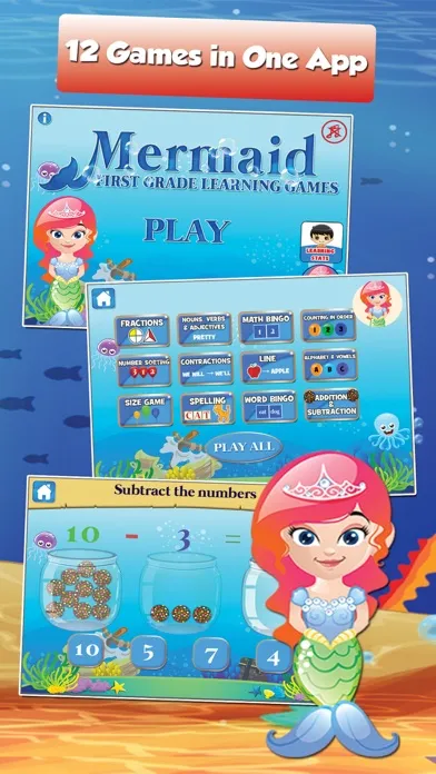 Tangkapan skrin Mermaid Princess Grade 1 Games