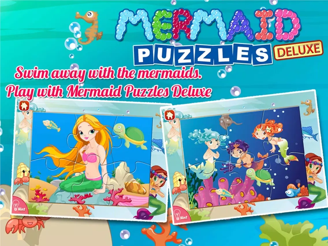 Mermaid Princess Puzzles Deluxe iPad 应用截图