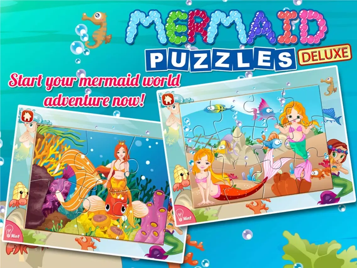 Mermaid Princess Puzzles Deluxe iPad 应用截图
