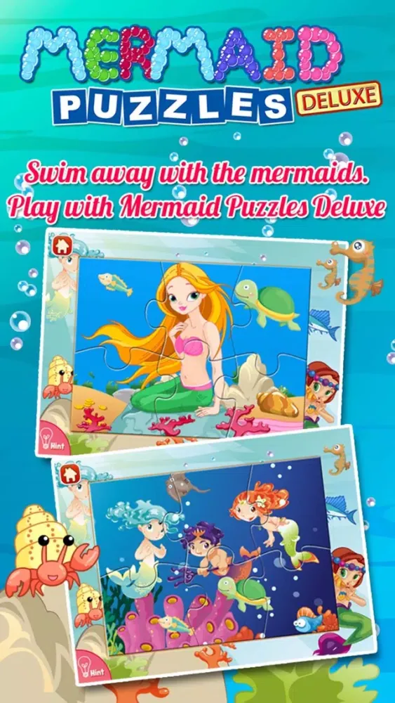 Mermaid Princess Puzzles Deluxe应用截图
