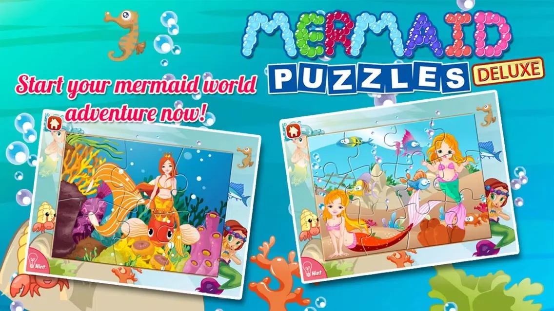 Mermaid Princess Puzzles Deluxe应用截图