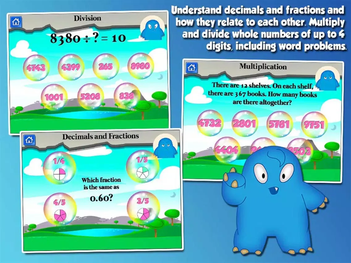Monster Third Grade Kids Games iPad  스크린샷