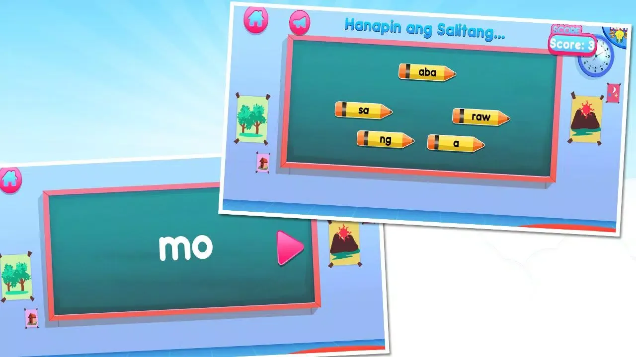 Tangkapan layar Abakada: Pinoy Sight Words