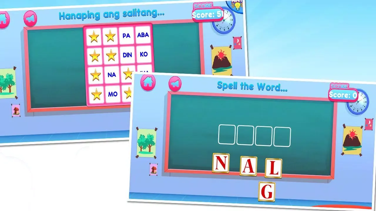 Tangkapan layar Abakada: Pinoy Sight Words