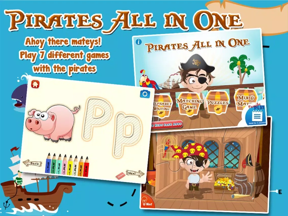 Capturas de pantalla de Pirates All in One Preschool Games iPad 