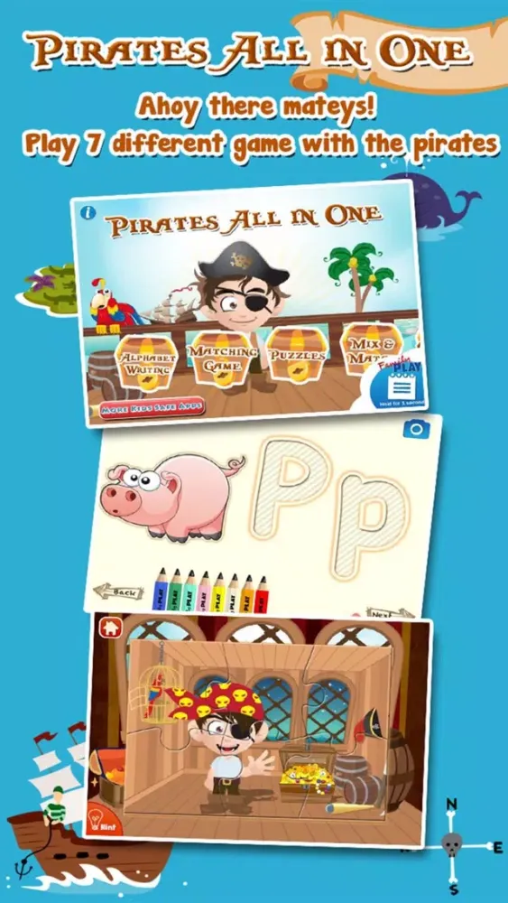 Capturas de pantalla de Pirates All in One Preschool Games