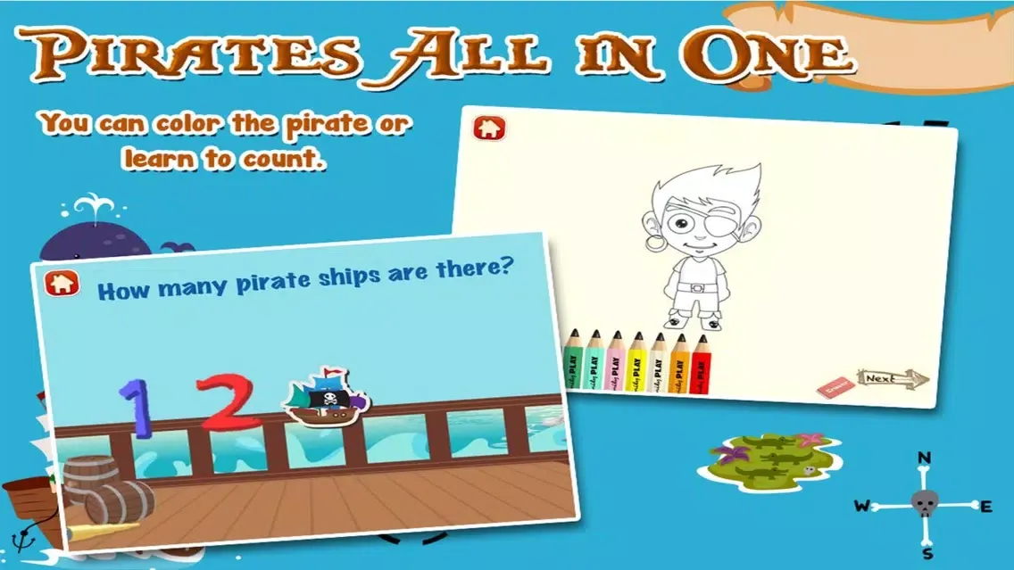 Capturas de pantalla de Pirates All in One Preschool Games