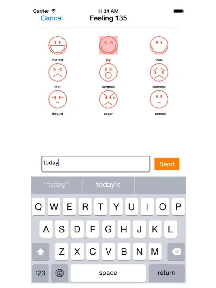 feelme Your feelings life log. everyone's feelings diary, memo, note application iPad  Ekran Görüntüleri