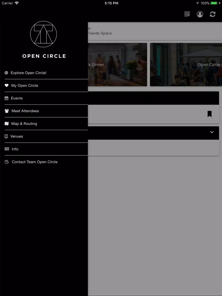 ภาพหน้าจอของ Open Circle iPad 