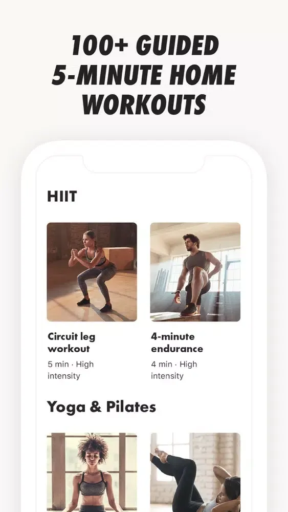 Capturas de tela do FITLESS: 5-Minute Home Workout