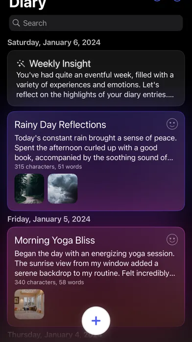 Tangkapan layar Zendiary — Reflection Journal