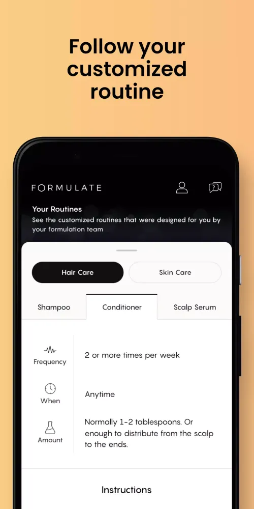 Formulate Health Screenshots