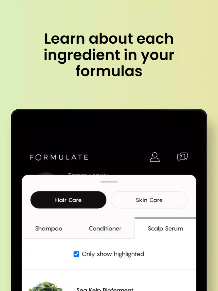 Formulate Health Screenshots