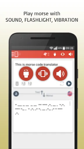 Zrzuty ekranu Morse Code Translator