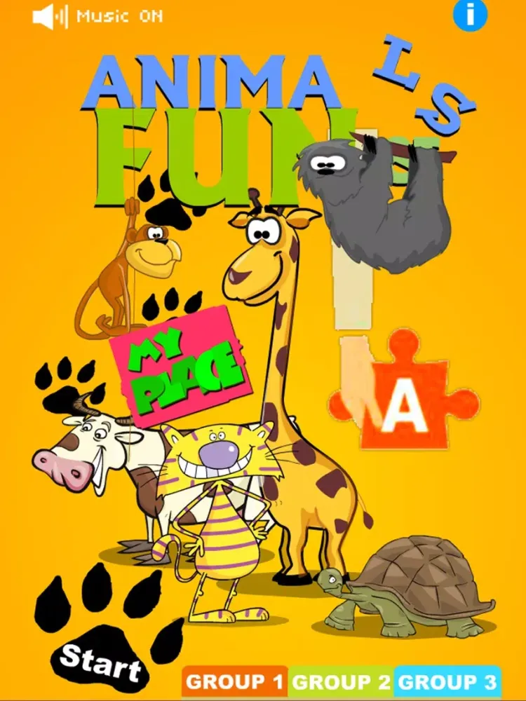 Learn sounds & Names with Cartoon Fun Animals iPad  Screenshots