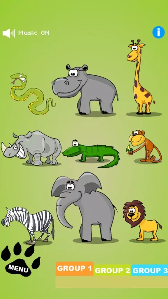 Learn sounds & Names with Cartoon Fun Animals Screenshots