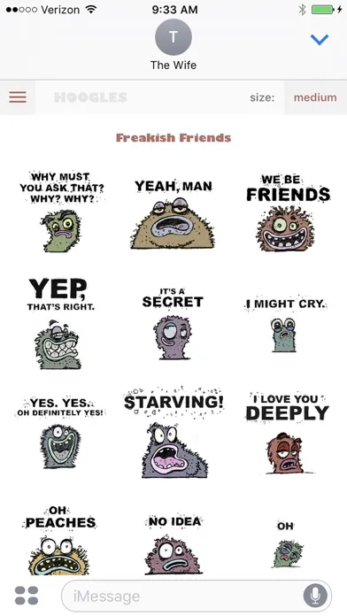 Captures d'écran de HOOGLES (animated stickers)