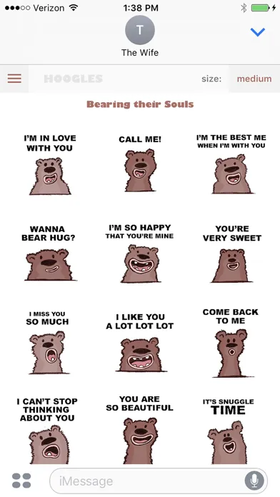 Captures d'écran de HOOGLES (animated stickers)