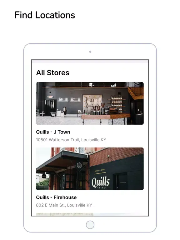 Tangkapan skrin Quills Coffee - Order Ahead iPad 