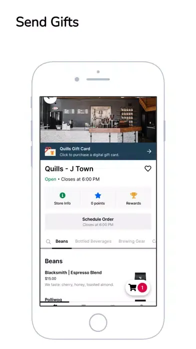 Tangkapan skrin Quills Coffee - Order Ahead