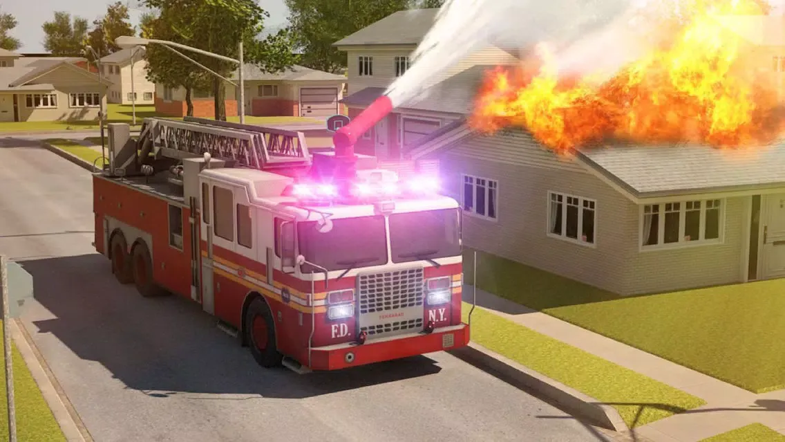 Tangkapan skrin Fire Truck Parking Simulator