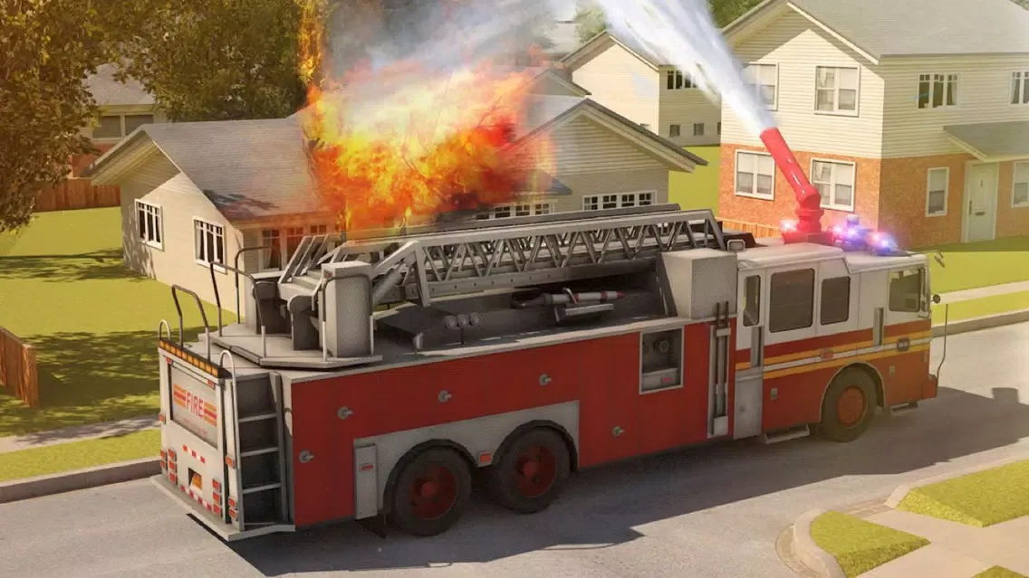 Tangkapan skrin Fire Truck Parking Simulator