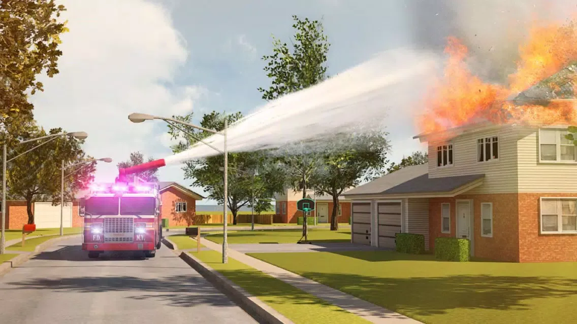 Tangkapan skrin Fire Truck Parking Simulator