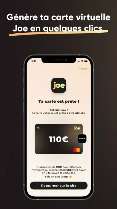 Tangkapan layar JOE | L'App du paiement en 3x